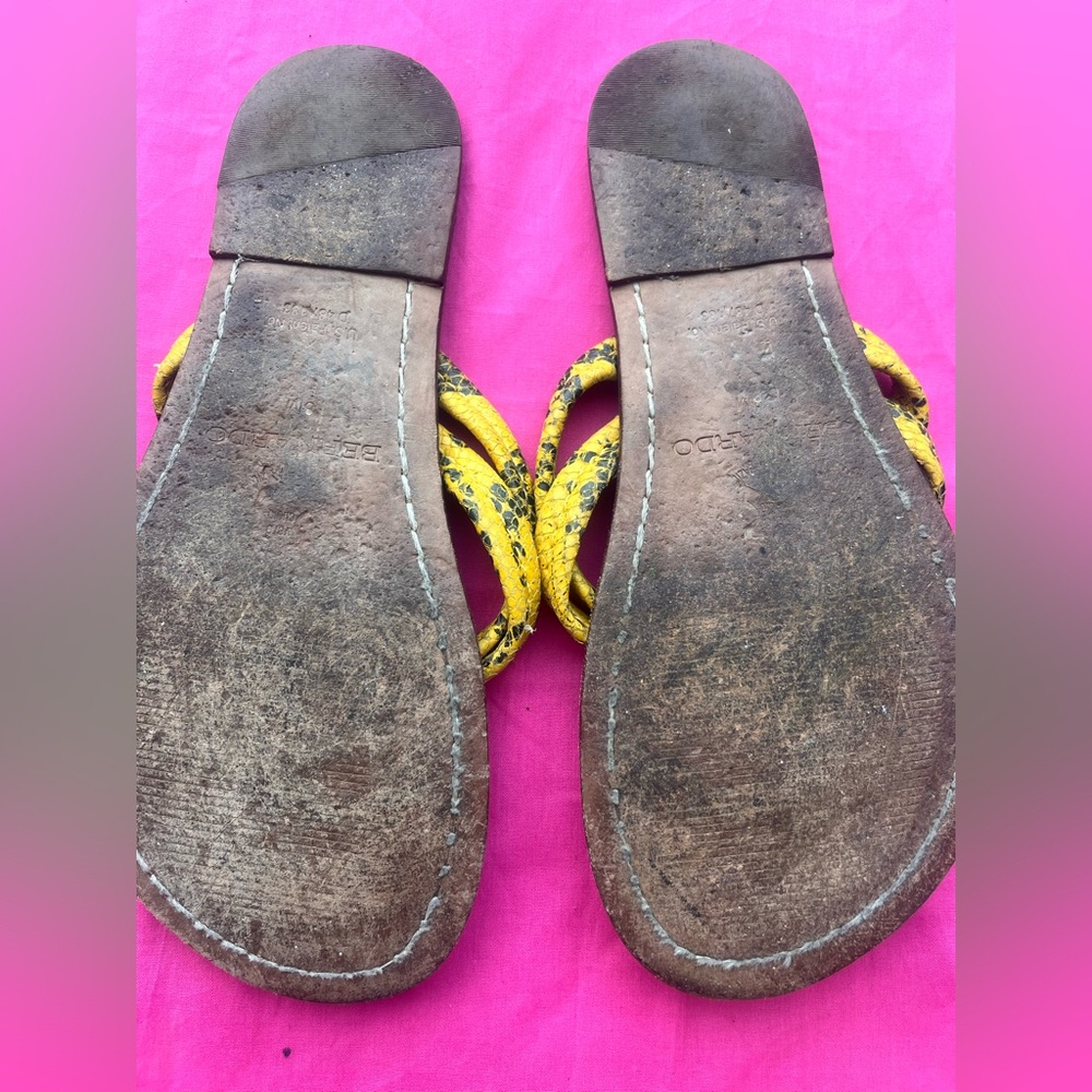 Bernardo Yellow and Brown Sandals - Picture 4 of 4
